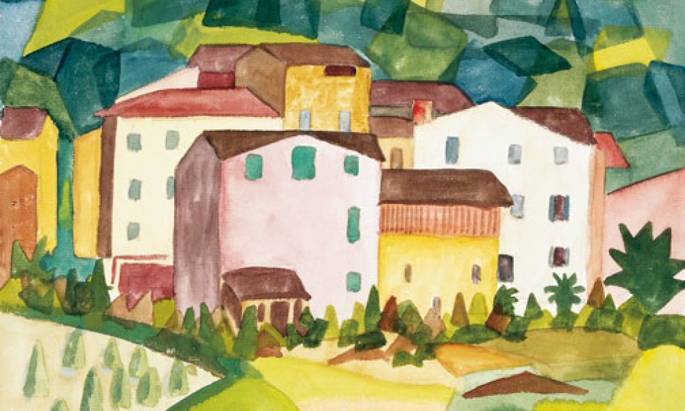 Dorf im Tessin, Aquarell 17.07.1922