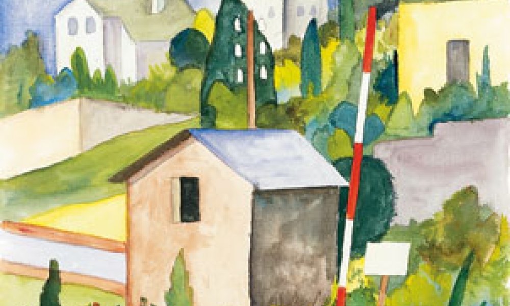 Tessiner Häuser, Aquarell 1927