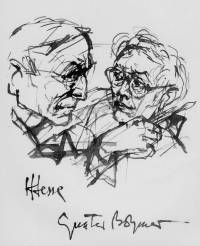 Gunter Böhmer Schutzumschlag-Entwurf für den 1987 erschienenen Band Gunter Böhmer - Hermann Hesse, Dokumente einer Freundschaft. Mit einer Einführung von Volker Michels.