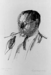 Ernst Morgenthaler, Porträt Hermann Hesse, Lithographie 1927