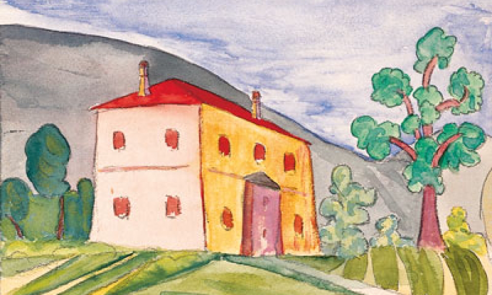 Gärtnerei, Aquarell 1919
