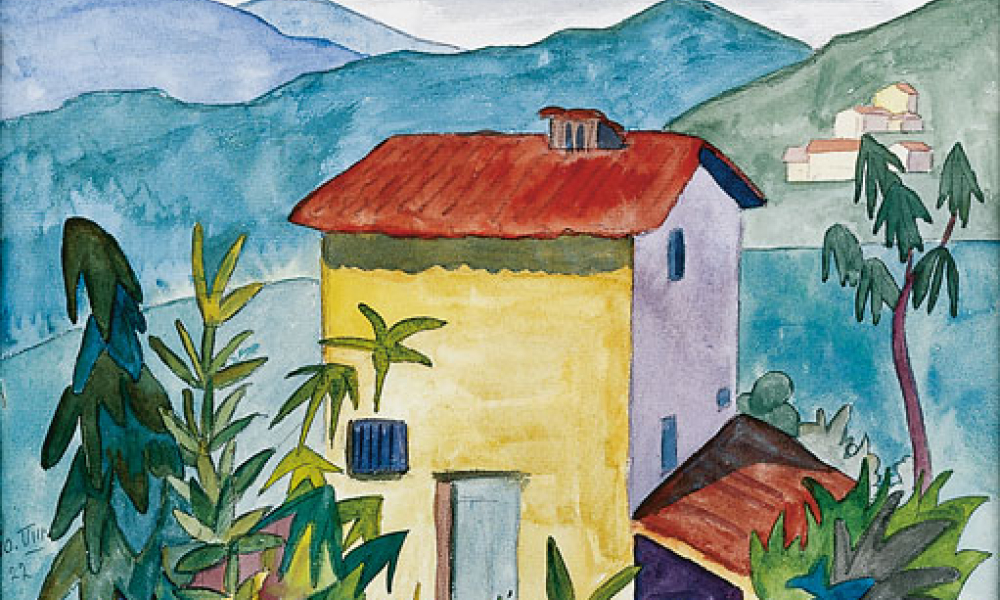Das Gelbe Haus (bei Montagnola), Aquarell 1912