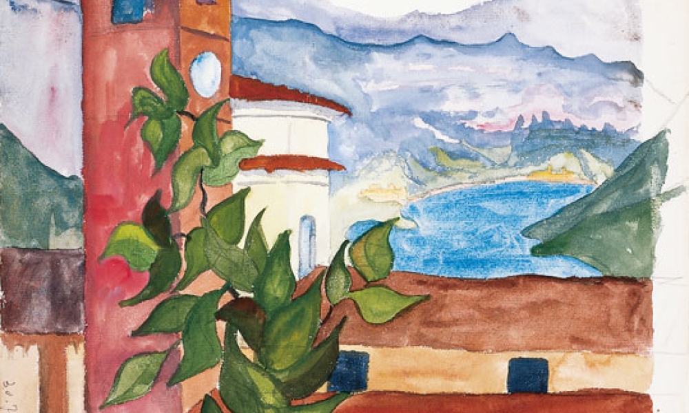 Kirche Carona, Aquarell 30.07.1923