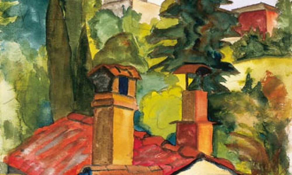 Tessiner Dächer, Aquarell 30.08.1927