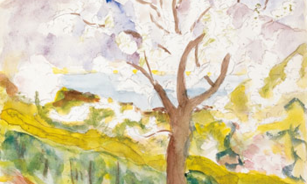 Kirschbaum, Aquarell 02.04.1938