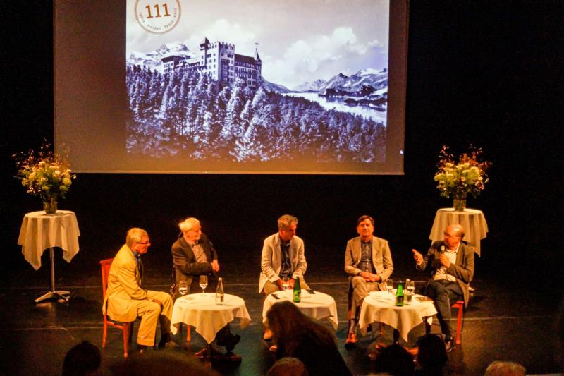Podiumsdiskussion mit Volker Michels, Adolf Muschg, Moderator Rudolf Probst, Alain Claude Sulzer und Jürg Acklin