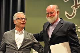 Die Hesse-Preisträger Nicholson Baker und Eike Schönfeld