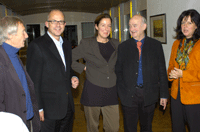 Judith Kuckart wurde als Hesse-Stipendiatin in Calw begrüßt Judith Kuckart, Mitte, mit v.l. Hesse-Experte Herbert-Schnierle Lutz, Stiftungsvorsitzender Dr. Andreas Narr,Geschäftsführerin Elke Ruff.